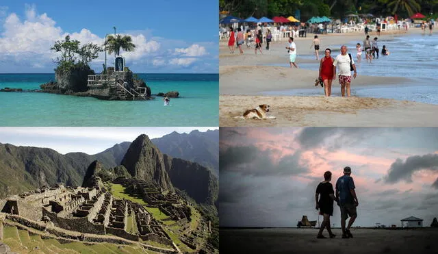 Filipinas, Sri Lanka, Perú y Belice, todos países integrantes del ranking de Condé Nast Traveler. Foto: composición LR/AFP