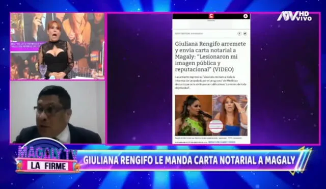 A Magaly Medina no le preocupa la carta notarial de Giuliana Rengifo. Foto: ATV