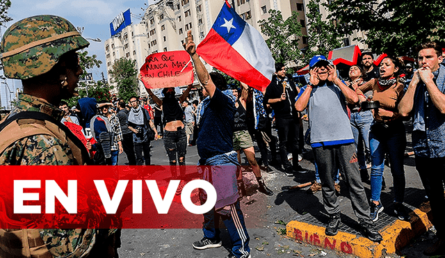 Chile conmemora el tercer aniversario del estallido social del 18-O. Foto: AFP