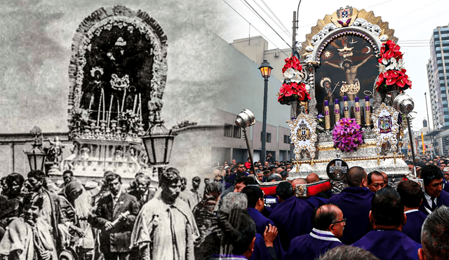 La imagen del Señor de Los Milagros sale todos los años en octubre. Foto: composición de Jazmin Ceras/Facebook/Señor de Los Milagros - Lima - Perú/La República