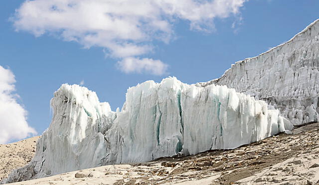 Amenazado.  Glaciar andino también podría verse afectado por la actividad minera en la zona  de Carabaya.