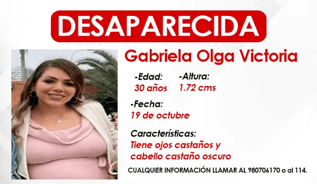 Gabriela Olga Sevilla Torello desapareció el 19 de octubre del 2022 en Surco. Foto Ministerio de la Mujer
