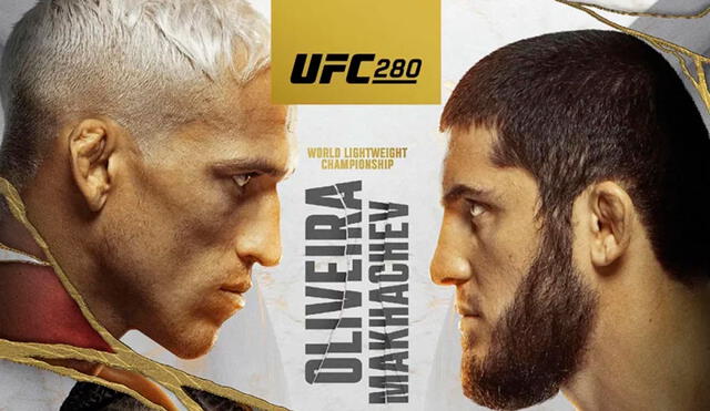 Charles Oliveira vs. Islam Makhachev se enfrentarán por el Campeonato Peso Ligero. Foto: UFC