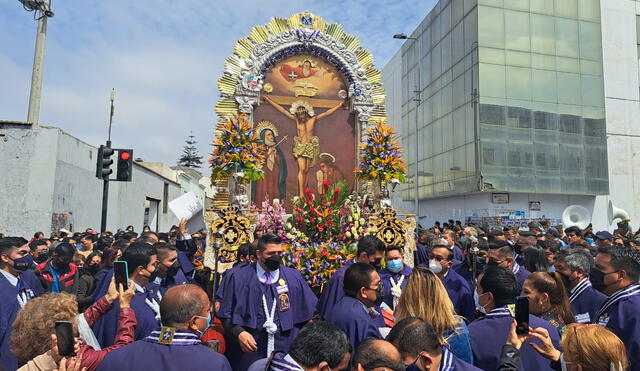 El Señor de los Milagros pernoctará en el templo de San Pedro Nolasco. Foto: H. Rodríguez/La República