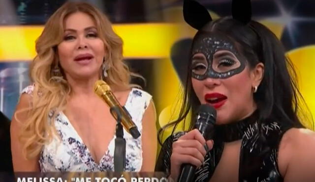 Gisela Valcárcel se conmovió al ver llorar a Melissa Paredes en "El gran show". Foto: captura/América TV