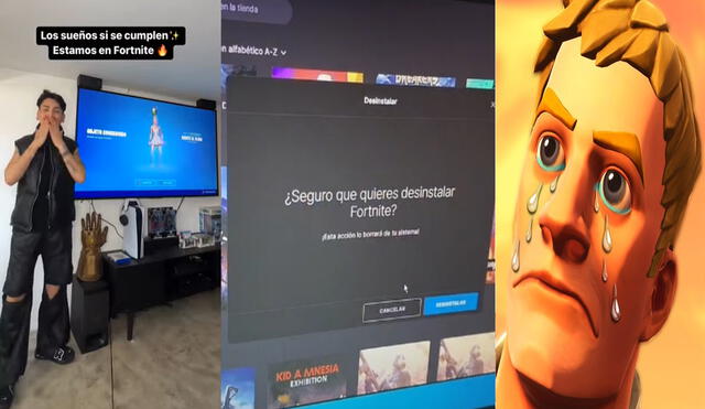 En TikTok, muchos usuarios han manifestado su descontento y se grabaron borrando Fortnite. Foto: composición LR