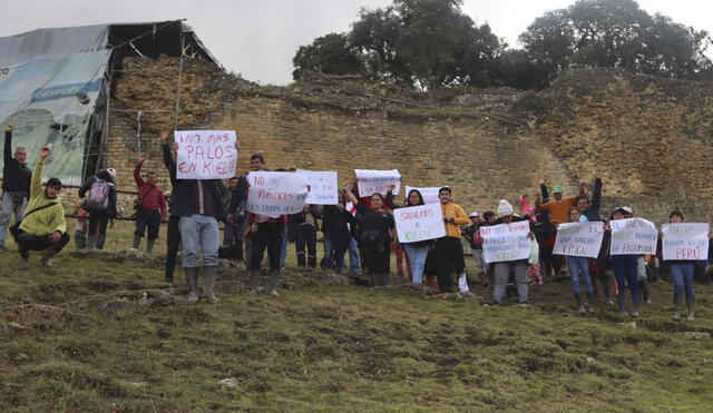 A las protestas se han sumado las bases de las rondas campesinas de Luya. Foto. Frente de Defensa Anexo Kuélap/Facebook