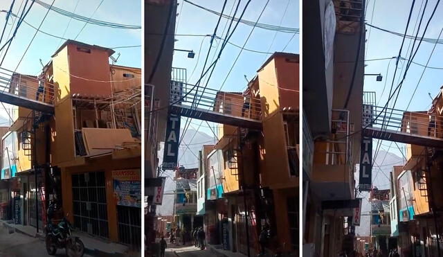 El puente hecho de acero contaba con una baranda para impedir que sus familiares sufran algún accidente y puedan mantener el equilibrio. Foto: composición LR/TikTok/@cocolocolp