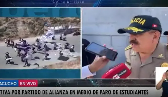 El General de la Policía dio sus descardos sobre el partido entre blanquiazules y zorros. Foto: captura/TV Perú