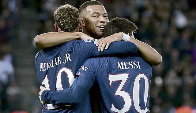Máquinas. Mbappé, Messi y ‘Ney’ suman 6, 4, y 2 goles en esta Champions, respectivamente. Foto: difusión