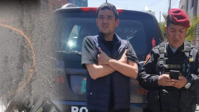 Arequipa. Quelvin Delgado fue detenido por la Policía. Foto: Majes Informado