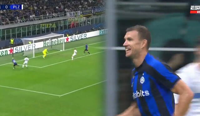 Edin Dzeko fue titular con Inter de Milan. Foto: composición LR