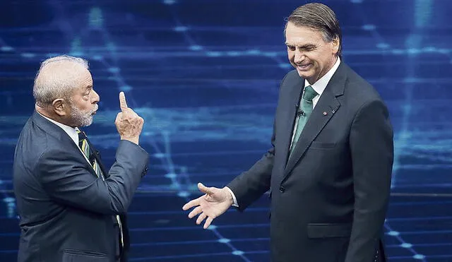 Candidatos. El expresidente Luiz Inácio Lula da Silva y el mandatario Jair Bolsonaro. Foto: difusión