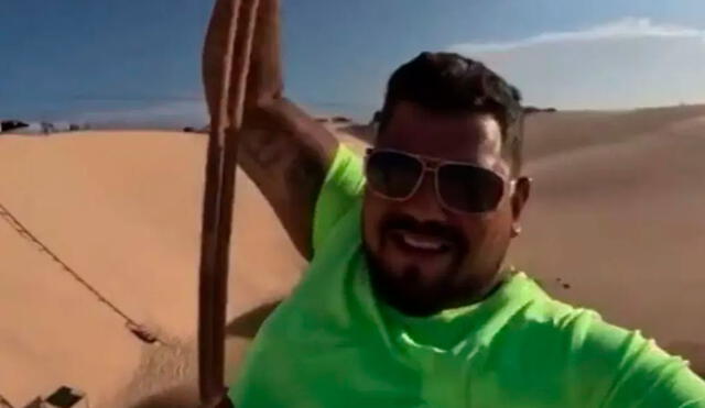 Sergio Murilo Lima de Santana murió en un accidente fatal mientras se grababa subido en una tirolesa en Ceará, Brasil. Foto y video: captura – Twitter @MidiasSo