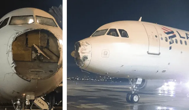 El avión llegó en pésimas condiciones al aeropuerto Silvio Pettirossi. Foto: composición LR/ABC.
