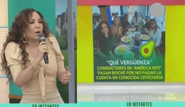 Janet Barboza rechazó los titulares de medios escritos. Foto: captura de América TV