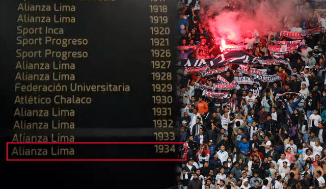 Alianza Lima figura como campeón de 1934 en pasillo del Estadio Nacional. Foto: composición de La República