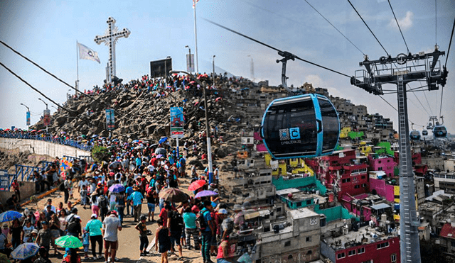 El teleférico del cerro San Cristóbal iniciará operaciones en el 2025. Foto: composición LR/Panamericana/Andina