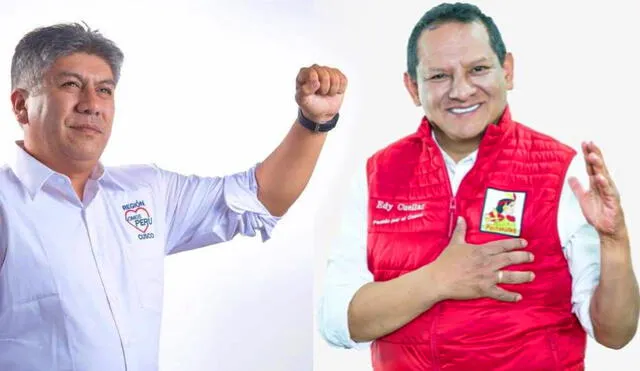 Candidatos Werner Salcedo, de Somos Perú, y Edy Cuellar, de Inka Pachakuteq. Foto: Facebook SP/MRIP