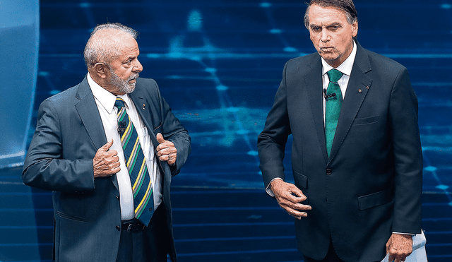 Disputa. El expresidente de Brasil Luiz Inácio Lula da Silva y su contrincante, Jair Bolsonaro, actual mandatario. Foto: EFE