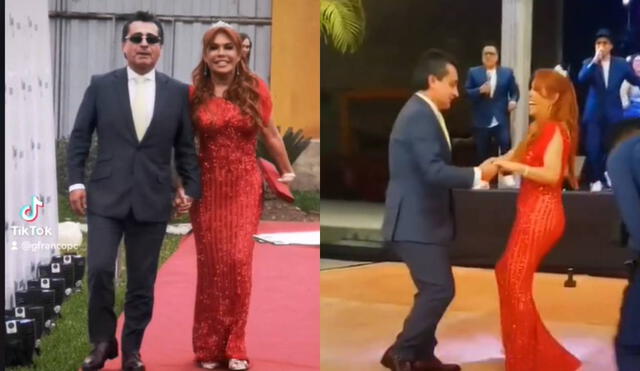 Magaly Medina emocionada por sus 25 años en la televisión peruana. Foto: composición/ Gianfranco PC/ Tiktok