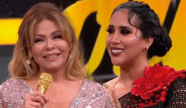 Melissa Paredes aplaudió la carrera televisiva de Gisela Valcárcel. Foto: composición/captura América TV