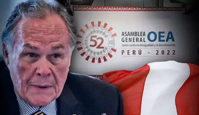 El representante permanente de Perú ante la OEA, Harold Forsyth, brindó las declaraciones sobre la visita de la delegación del organismo al Perú. Foto: composición de Fabrizio Oviedo/La República