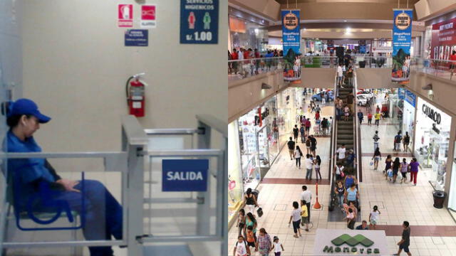 Algunos centros comerciales cobran a los usuarios el ingreso a sus establecimientos sanitarios. Foto: composición LR/ La República