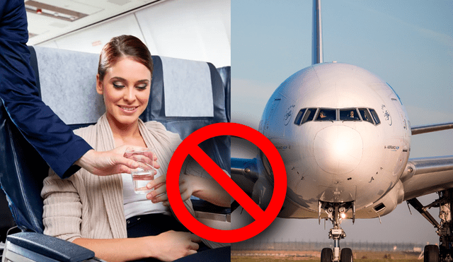 Conoce las razones de por qué no es recomendable beber agua durante los vuelos. Foto: composición LR