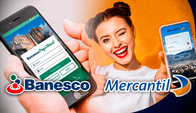 Banesco y Mercantil permiten a sus clientes acceder a cuentas bancarias de forma online. Foto: composición LR/Banesco/Mercantil