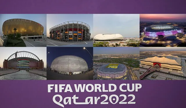 La organización de Qatar 2022 construyó siete de sus ocho estadios lujosos para la justa mundialista, mientras que uno de ellos fue renovado en su totalidad. Foto: composición LR/AFP