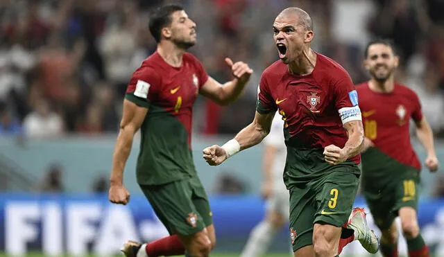 Pepe anotó el segundo gol de Portugal contra Suiza. Foto: AFP