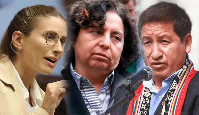 Adriana Tudela, Susel Paredes y Guido Bellido se pronunciaron ante la destitución del cargo de Pedro Castillo. Foto: composición/afp/ANDINA