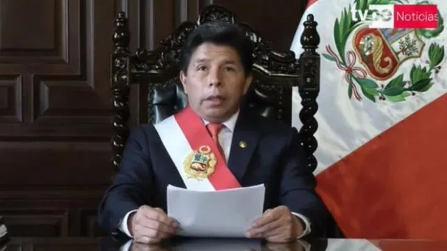 Pedro Castillo intentó dar un golpe de Estado el 7 de diciembre de 2022; sin embargo, horas después, fue detenido y acusado por los rebelión y conspiración. Foto: captura de TV Perú