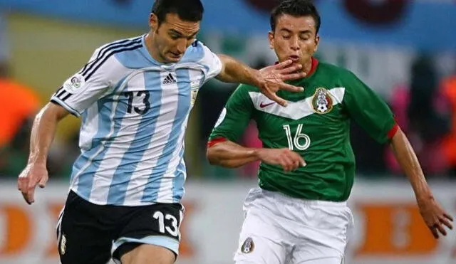 Lionel Scaloni en el Argentina vs. México por los octavos de final del Mundial Alemania 2006. Foto: El Gráfico