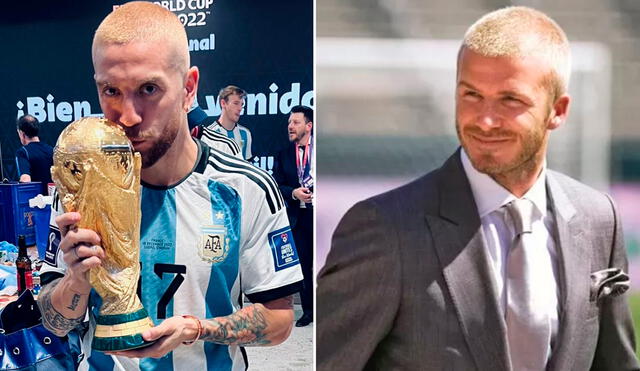 'Papu' Gómez y David Beckham se volvieron blanco de las bromas de los hinchas argentinos en las últimas semanas. Foto: composición Instagram/AFP