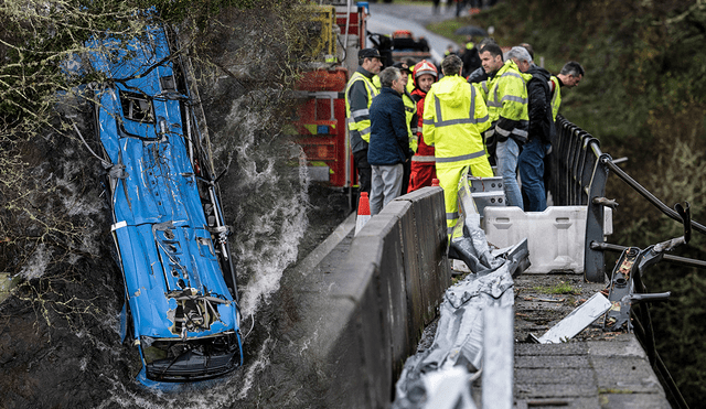 Las 2 primeras víctimas fueron halladas en la noche del sábado al domingo, horas después del accidente. Foto: composición LR/AFP