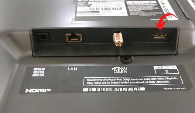 Para esto sirven los puertos USB que están detrás de los televisores