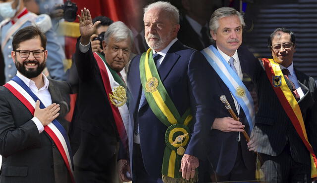 Las 5 principales economías latinoamericanas (Brasil, México, Argentina, Chile y Colombia) están lideradas por una tendencia de izquierda progresista. Foto: LR composición/AFP