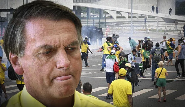 Por su cuenta de Twitter, Bolsonaro respondió ante las acusaciones que lo señalan como responsable de los ataques ocurrido en Brasilia. Foto: composición LR/AFP