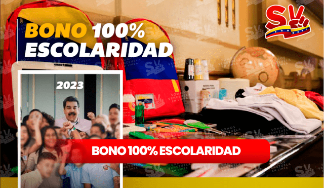 El Bono 100% Escolaridad es entregado por el gobierno de Nicolás Maduro. Composición: Jazmin Ceras-LR/Twitter @MSVEnLinea