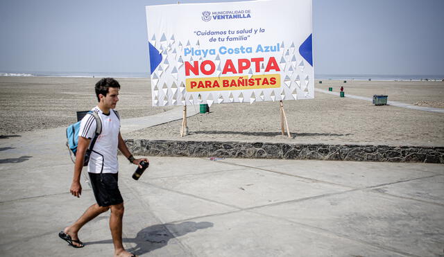 Todas las playas de Ventanilla, incluida Costa Azul, continúan cerradas para los bañistas.
Foto: John Reyes