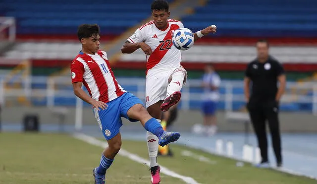 La selección peruana acabó el primer tiempo con el marcador 1-0 en contra ante Paraguay en el Sudamericano Sub-20. Foto: EFE