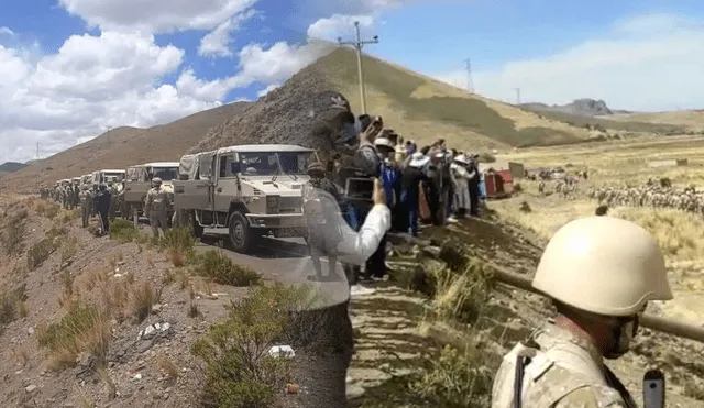 Vehículo del Ejército Peruana ingresan a Puno, incluso, a bordo de camabajas. Foto: composición Fabrizio Oviedo LR | Cortesía