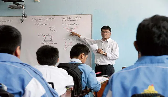 En clase. Docentes esperarán el nombramiento un año más. Foto: Clinton Medina/ La República