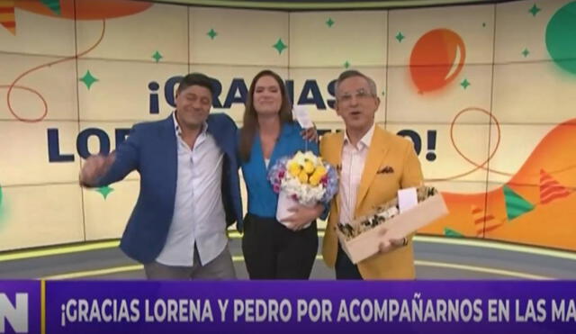 Lorena Álvarez y Pedro Tenorio se despidieron del noticiero. Foto: captura de Latina