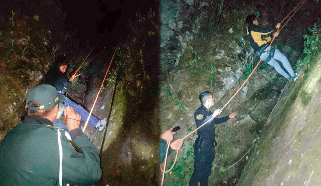 Cusco. Rescate fue realizado por agentes de la Policía en Machu Picchu. Foto: PNP