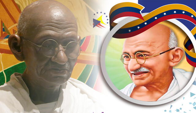 Mahatma Gandhi 30 de enero. Foto: Composición LR/Telsur/Twitter Gobierno Bolivariano de Venezuela