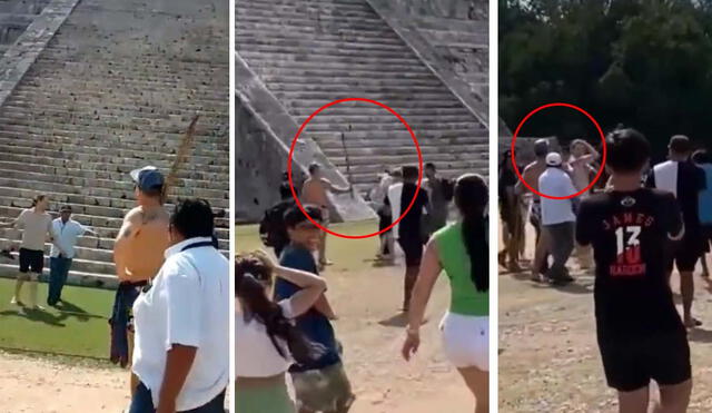 El turista polaco fue agredido por un visitante del Chichén Itzá
