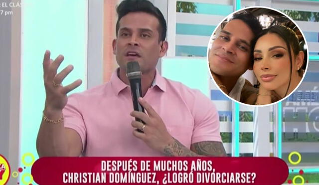 Christian Domínguez se pronuncia sobre su divorcio. Foto: captura de América TV